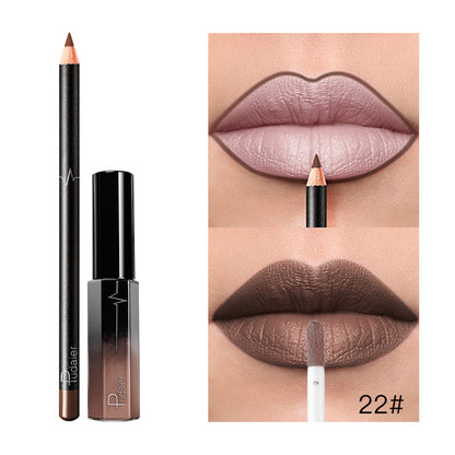 Pudaier 36 Color Matte Lip Gloss Lip Liner Matte Matte Lip Glaze Lipstick Pencil - Veloura