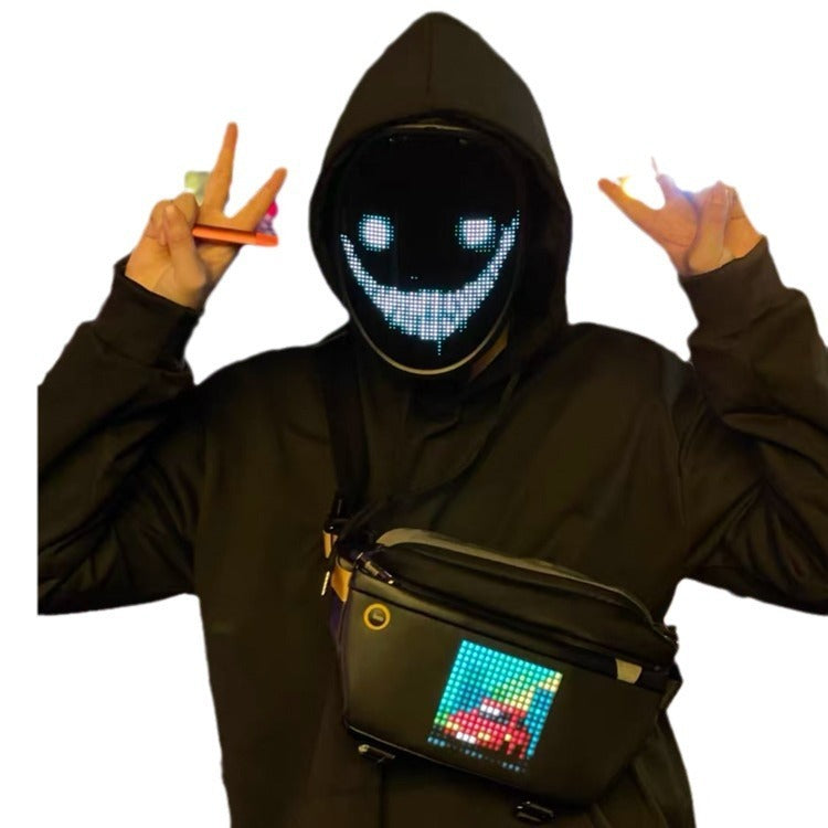 LED gesture sensing face changing luminous mask APP custom Bluetooth shining mask Boywithuke by eprolo