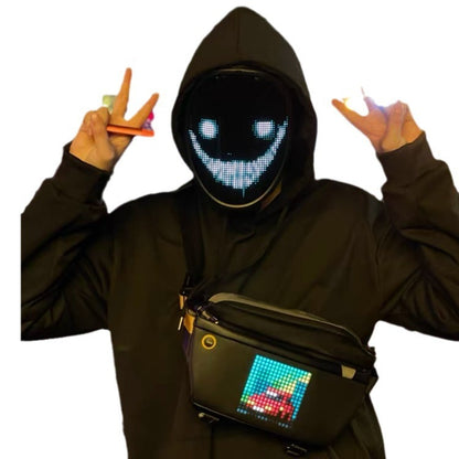 LED gesture sensing face changing luminous mask APP custom Bluetooth shining mask Boywithuke by eprolo