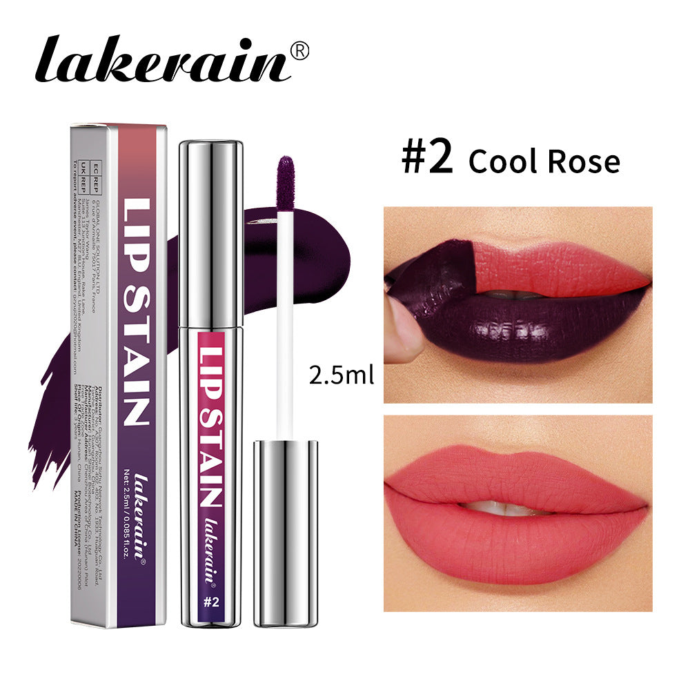 Lakerain Silver Tube Peel-Off Lip Gloss, Non-Transfer, Long-Lasting Matte Lipstick - Veloura