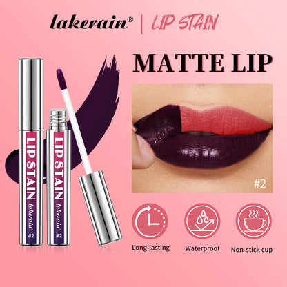 Lakerain Silver Tube Peel-Off Lip Gloss, Non-Transfer, Long-Lasting Matte Lipstick - Veloura