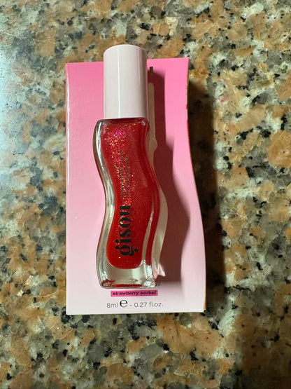 Gisou Watermelon Honey Coconut Strawberry Lip Oil Moisturizing Repair Plumping Brightening Lip Gloss 8ml - Veloura