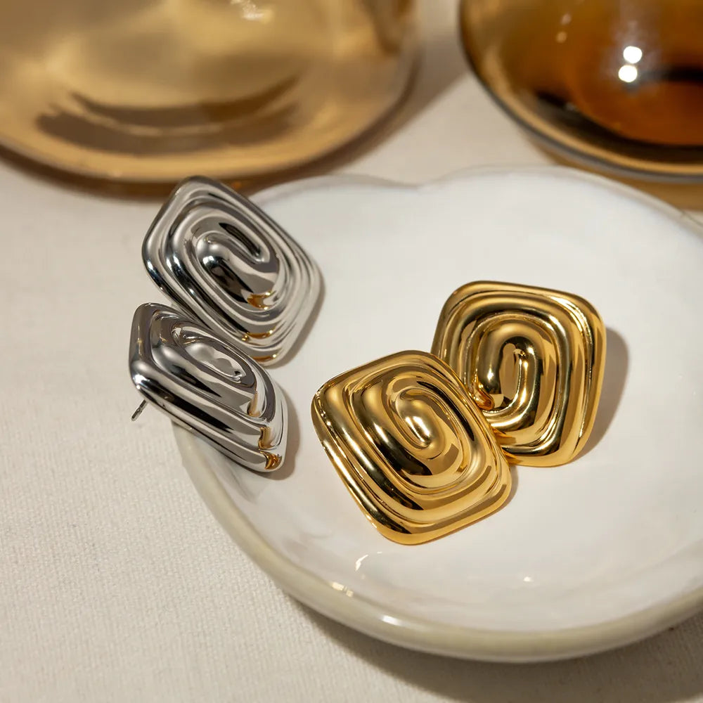 18K Gold-Plated Stud Earrings