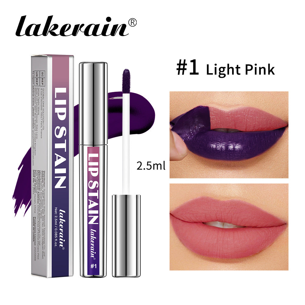 Lakerain Silver Tube Peel-Off Lip Gloss, Non-Transfer, Long-Lasting Matte Lipstick - Veloura