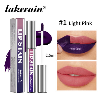 Lakerain Silver Tube Peel-Off Lip Gloss, Non-Transfer, Long-Lasting Matte Lipstick - Veloura
