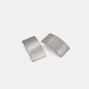 Stainless steel geometric smooth earrings female rectangular titanium steel earrings