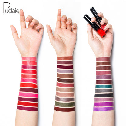 Pudaier 36 Color Matte Lip Gloss Lip Liner Matte Matte Lip Glaze Lipstick Pencil - Veloura