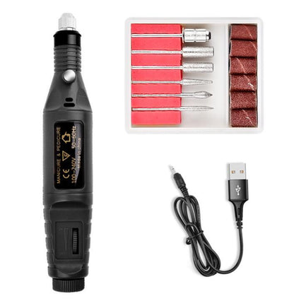 Electric Nail Drill Machine Kit Nail Gel Remove Machine Nail Art Tools Kit Pen Pedicure Nail File Sanding Bands by eprolo