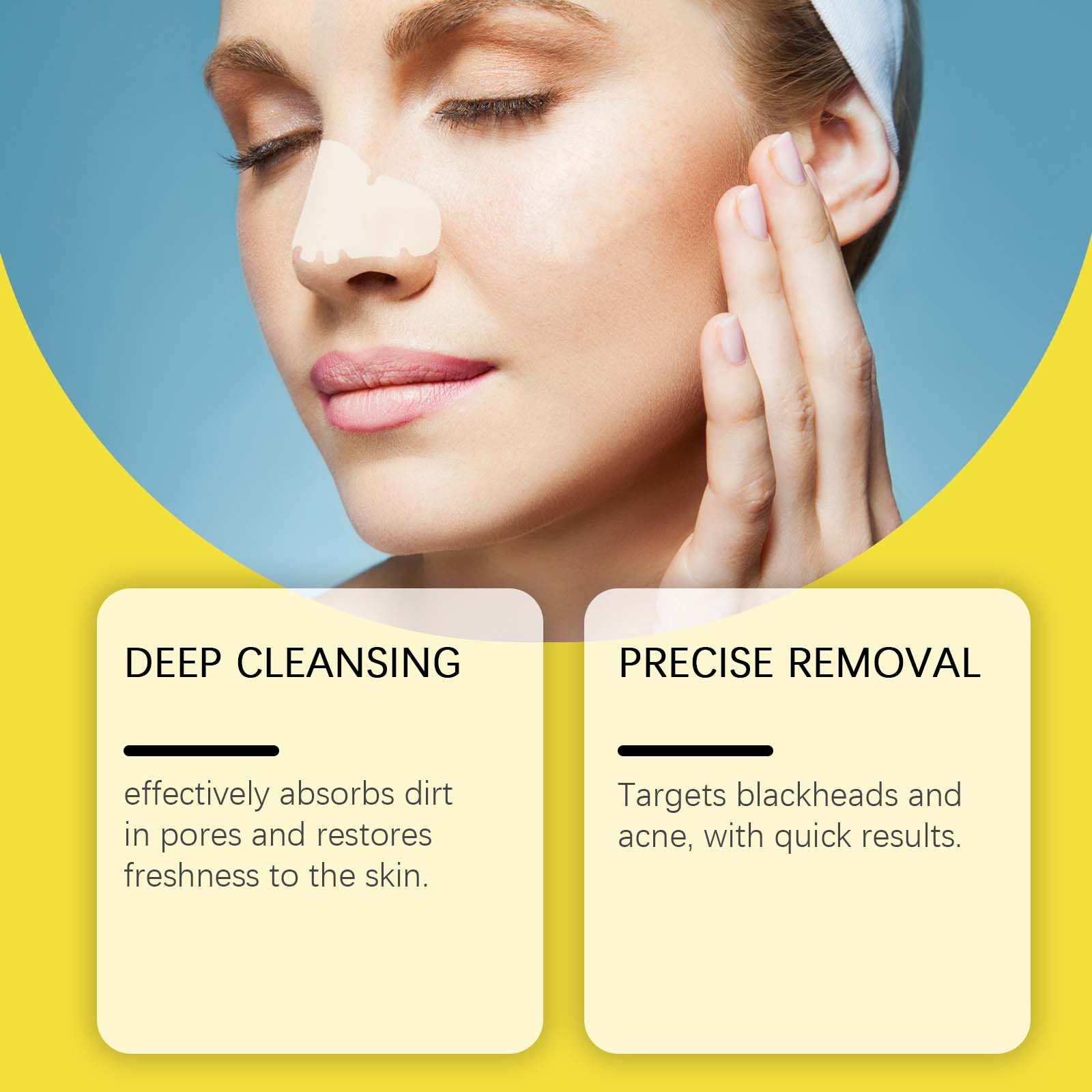 Hydrocolloid Nose Patch, Hydrocolloid Invisible Concealer To Remove Blackheads And Acne Facial Pore Cleaning Nose Patch by eprolo