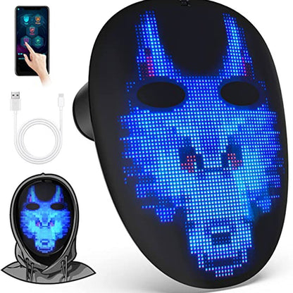 LED gesture sensing face changing luminous mask APP custom Bluetooth shining mask Boywithuke by eprolo