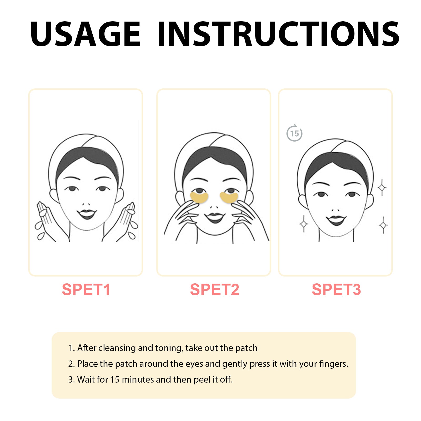 Collagen Eye Patches, Fade Fine Line Eye Line Moisturizing Anti-Wrinkle Firming Lift Eye Patch by eprolo
