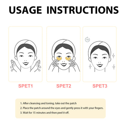 Collagen Eye Patches, Fade Fine Line Eye Line Moisturizing Anti-Wrinkle Firming Lift Eye Patch by eprolo