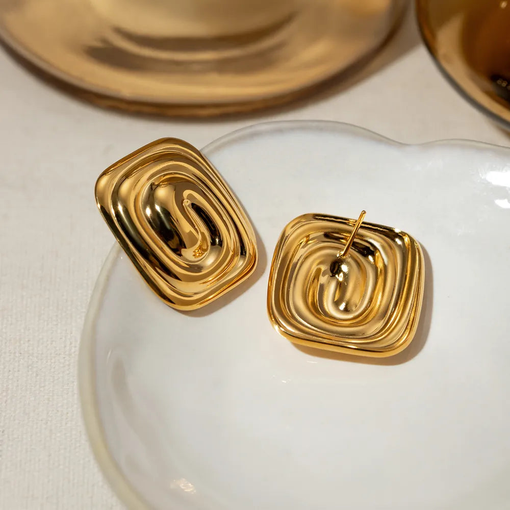18K Gold-Plated Stud Earrings