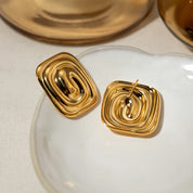 18K Gold-Plated Stud Earrings