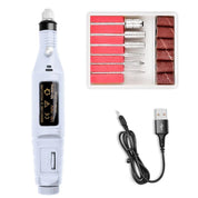 Electric Nail Drill Machine Kit Nail Gel Remove Machine Nail Art Tools Kit Pen Pedicure Nail File Sanding Bands by eprolo