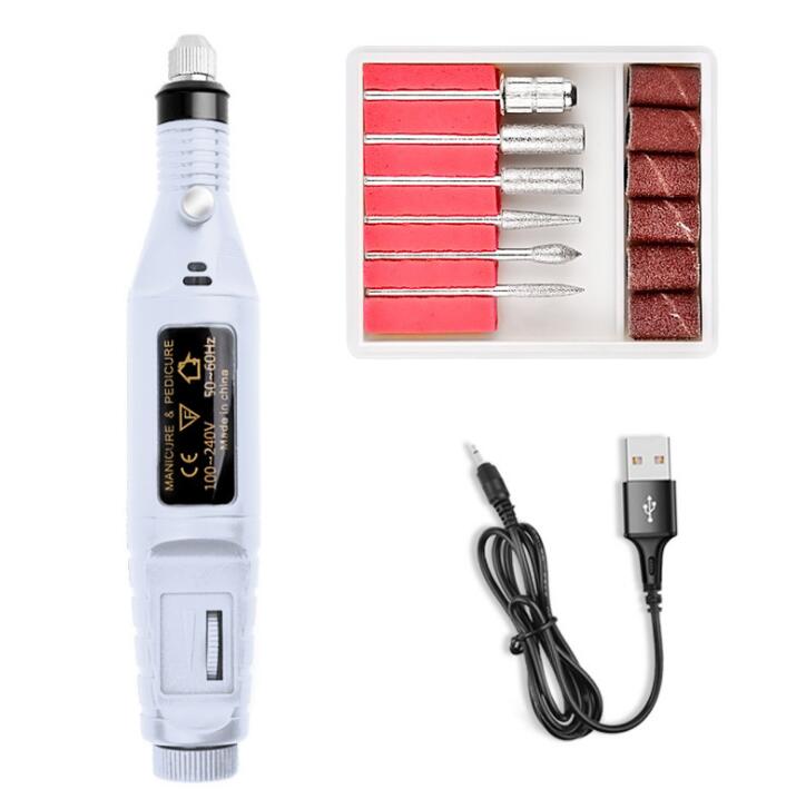 Electric Nail Drill Machine Kit Nail Gel Remove Machine Nail Art Tools Kit Pen Pedicure Nail File Sanding Bands by eprolo